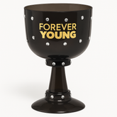Sparkling "Forever Young" Rhinestone Goblet, 26 oz